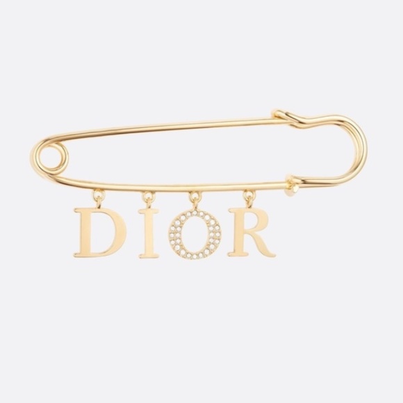 dior safety pin brooch